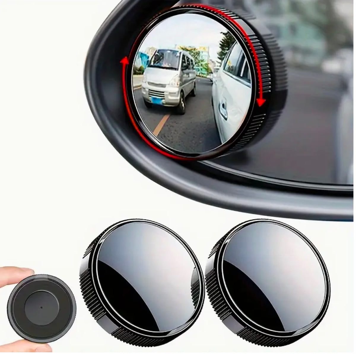 HD Blind Spot Mirror - 360° Wide-A Convex Rearview Mirror | Easy Installation & Fnhanced Driving Safety