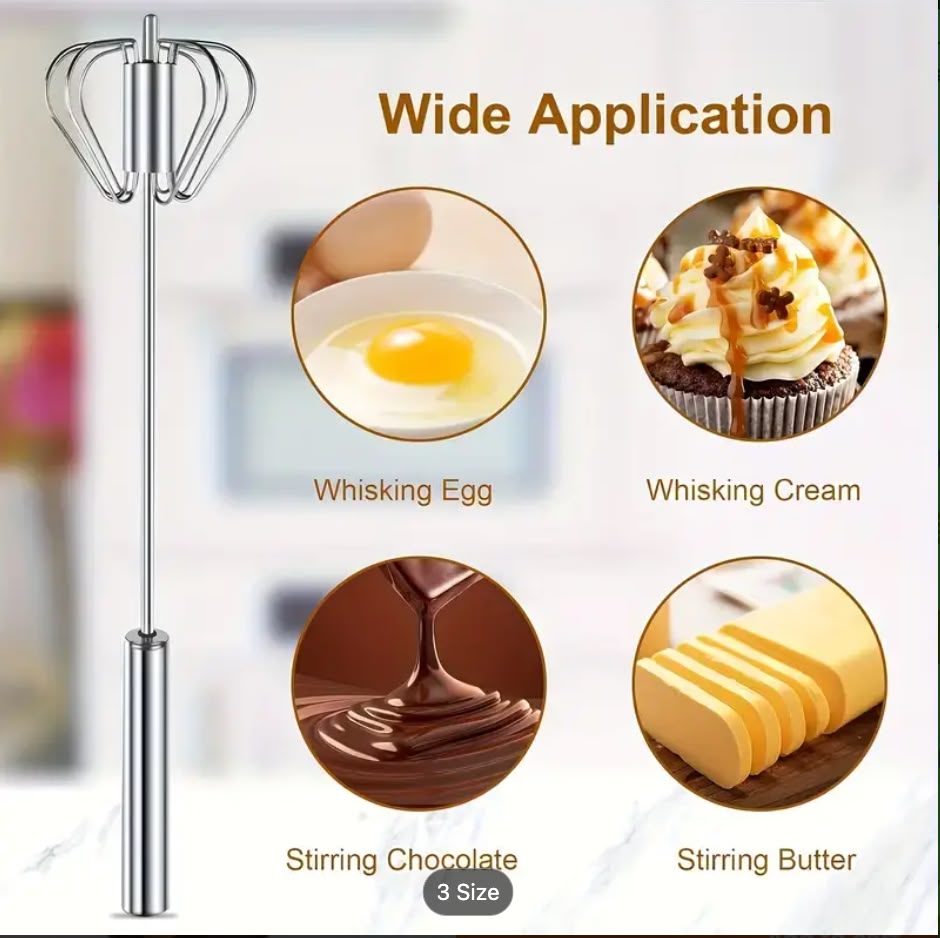 1PC Stainless Steel Multi-Function Whisk & Milk Frother – Hand Mixer for Baking, Eggs & Cream | Essential Kitchen Gadget discription