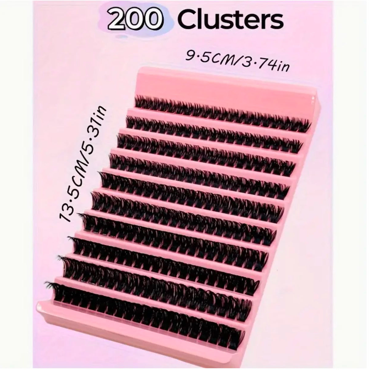 Individual Eyelash Clusters – D Curl 8–16mm | Wide Stem | 30D | DIY Lash Extension Kit | Natural Look & Extra Thick | Reusable Cluster Lashes for Home Use, Travel & Events